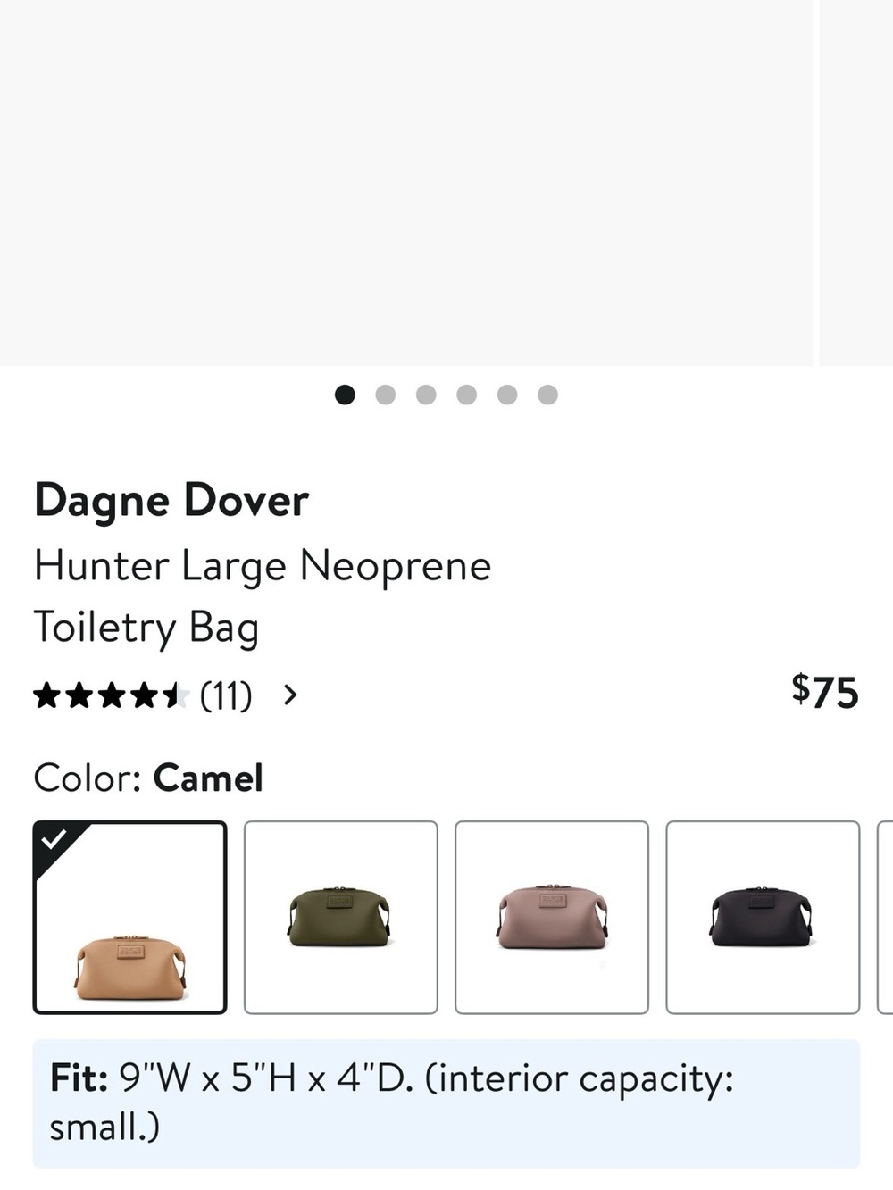Dagne Dover Camel Tan Hunter Toiletry Bag - Picture 9 of 9